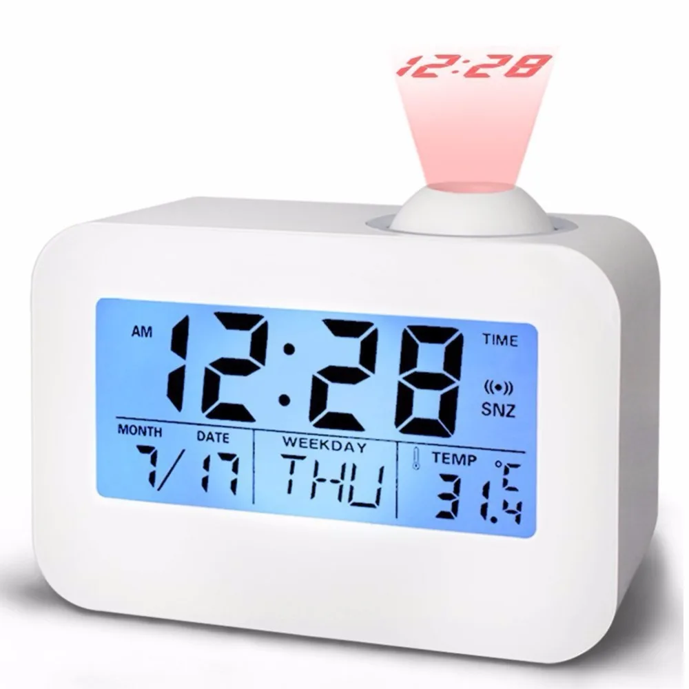 LCD Projection clock Electronic Desk Projector clock Nixie Talking Table Watch Bedside digital Alarm Clock With Time Projection
LCD Projection clock Electronic Desk Projector clock Nixie Talking Table Watch Bedside digital Alarm Clock With Time Projection