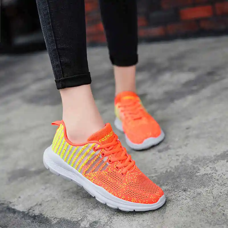 New Women Light Sneakers Breathable Flying Running Shoes Outdoor Orange basket femme sneakers women Zapatillas Mujer
New Women Light Sneakers Breathable Flying Running Shoes Outdoor Orange basket femme sneakers women Zapatillas Mujer