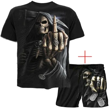 Summer 2019 New Mens suit Skull T shirts Brand punk style finger t shirt Men Tops Hip hop 3d print skull punisher Male shirt
Summer 2019 New Mens suit Skull T shirts Brand punk style finger t shirt Men Tops Hip hop 3d print skull punisher Male shirt