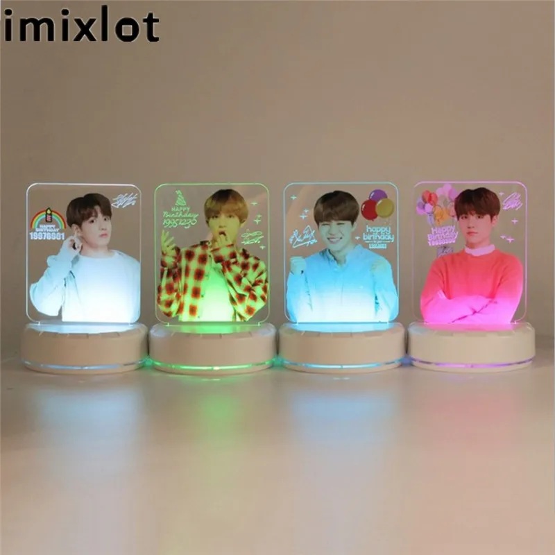Imixlot PVC Material LED Night Light Group Up Singer Idol Photo Colorful Table Light Bedside Decoration Lamp Sleeping Nightlight
Imixlot PVC Material LED Night Light Group Up Singer Idol Photo Colorful Table Light Bedside Decoration Lamp Sleeping Nightlight