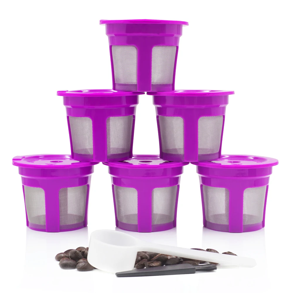 Image Reusable Coffee Filter Keurig 2.0 1.0 Refillable Single Serve K Cup Brewers k cup reusable for Keurig machine K Carafe tamper