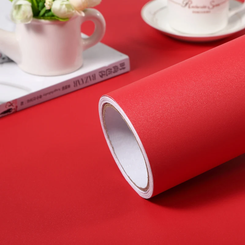 PVC Self-adhesive Solid Color Red Wallpaper Thick Plain Home Wedding Room Dormitory Renovation Decorative Wallpaper Wall Sticker
PVC Self-adhesive Solid Color Red Wallpaper Thick Plain Home Wedding Room Dormitory Renovation Decorative Wallpaper Wall Sticker