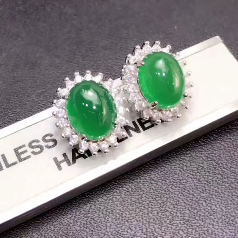 RADHORS Earring Genuine 925 Sterling Silver inlay natural green Chalcedony Earring for Women Classic Style Fine Jewelry
RADHORS Earring Genuine 925 Sterling Silver inlay natural green Chalcedony Earring for Women Classic Style Fine Jewelry