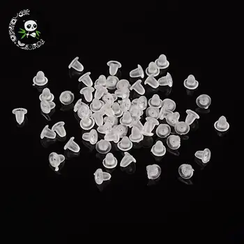 Clear Soft Plastic Earring Back Stopper Earnut Findings, about 4mm long, 3.5mm wide, 3.5mm thick, hole: 0.5mm
Clear Soft Plastic Earring Back Stopper Earnut Findings, about 4mm long, 3.5mm wide, 3.5mm thick, hole: 0.5mm