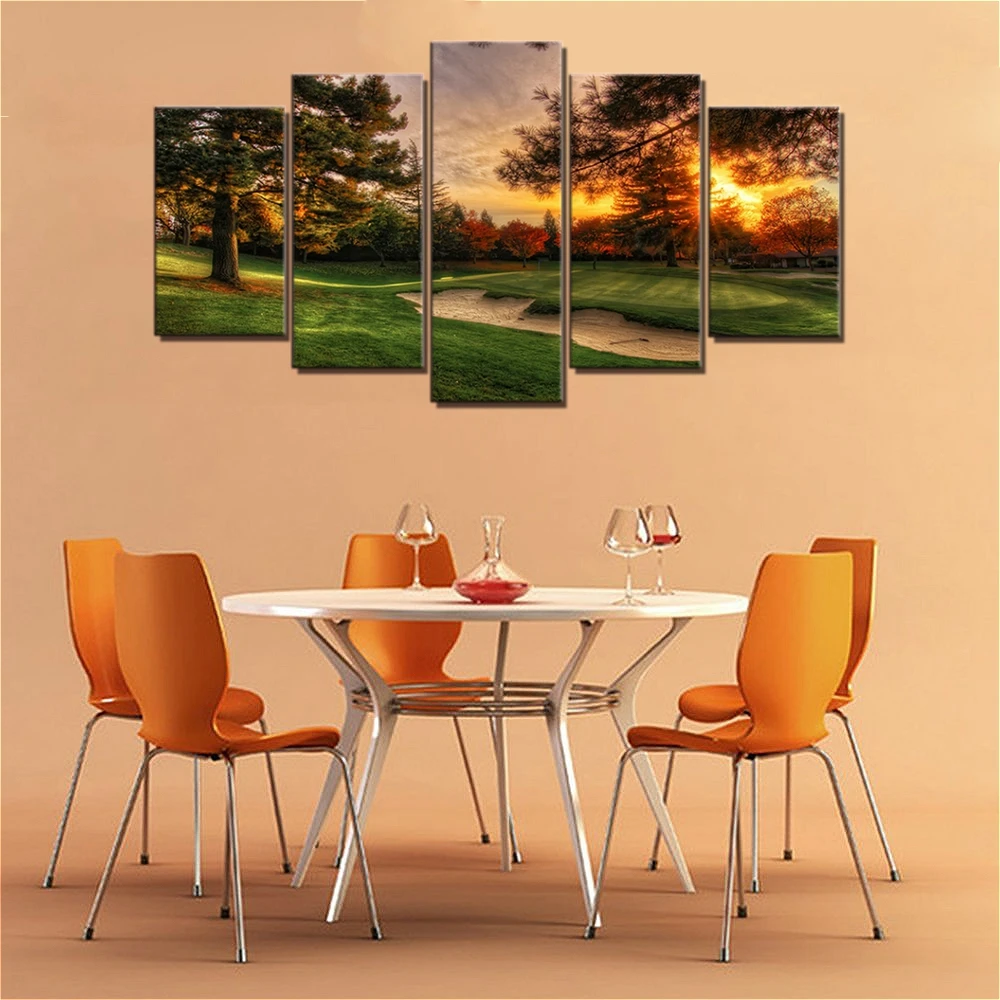 Home Decor Modular Picture Golf Course Trees Sunset Landscape Wall Decor Posters Prints Canvas Painting for Living Room Wall Art
Home Decor Modular Picture Golf Course Trees Sunset Landscape Wall Decor Posters Prints Canvas Painting for Living Room Wall Art