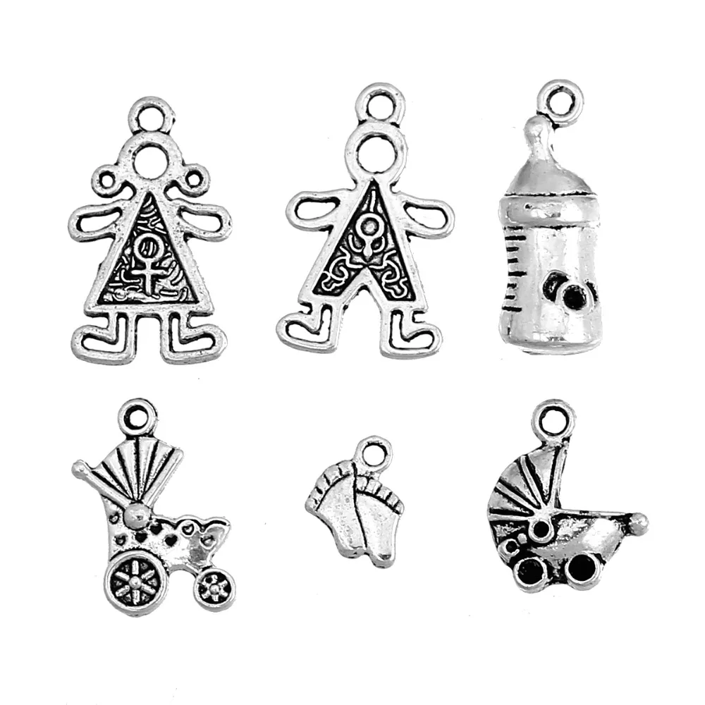 DoreenBeads 30PCs Mixed dull silver color Baby Stroller Nursing Bottle Boy Girl Feet Charm Pendants (B08081)
DoreenBeads 30PCs Mixed dull silver color Baby Stroller Nursing Bottle Boy Girl Feet Charm Pendants (B08081)