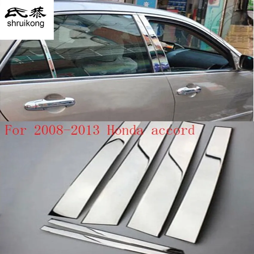6PCS/Lot Car Styling Stickers for 2003-2007 2008-2013 Honda Accord Window Pillar Trim Kluger Stainless Steel Decorative Sequins
6PCS/Lot Car Styling Stickers for 2003-2007 2008-2013 Honda Accord Window Pillar Trim Kluger Stainless Steel Decorative Sequins