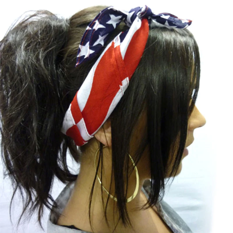 American Stars and Stripes Print USA Flag Bandana Hair Band Vintage Casual Turban Boho Hair Bows 2018 Hair Accessories Plus Size
American Stars and Stripes Print USA Flag Bandana Hair Band Vintage Casual Turban Boho Hair Bows 2018 Hair Accessories Plus Size