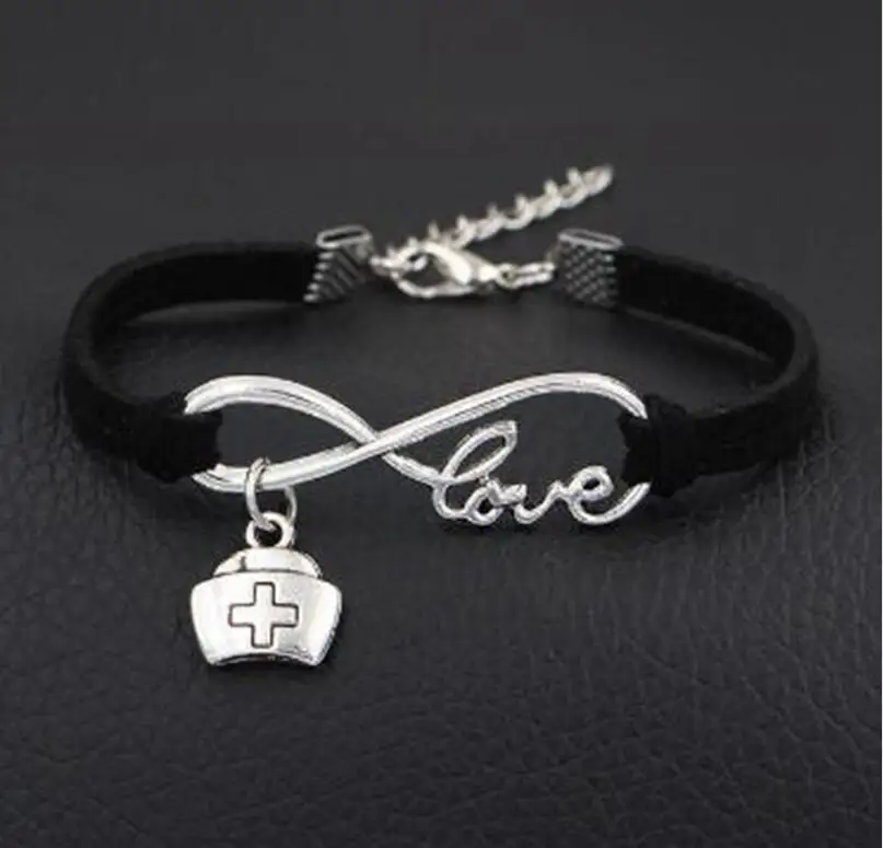 1pcs/lot Love lucky 8 Infinity Nurse Doctor Medicine Box Nurse cap Bracelet Charm Pendant Women/ Men Simple Bracelets/Bangles
1pcs/lot Love lucky 8 Infinity Nurse Doctor Medicine Box Nurse cap Bracelet Charm Pendant Women/ Men Simple Bracelets/Bangles