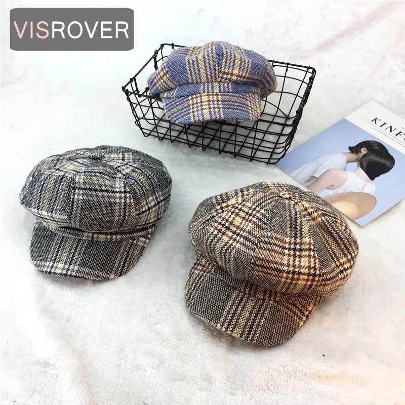 VISROVER New Cotton Octagonal Hats For Women Classic Plaid Newsboy Caps Men Vintage Artist Painter Peaked British style Cap
VISROVER New Cotton Octagonal Hats For Women Classic Plaid Newsboy Caps Men Vintage Artist Painter Peaked British style Cap