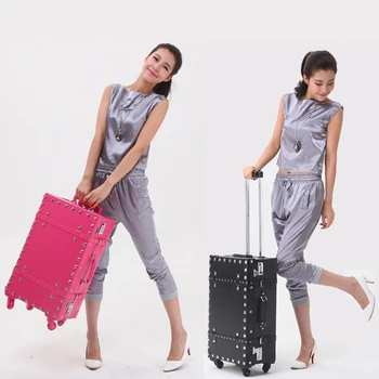 Retro universal wheels trolley luggage male female punk rivet bag travel password box,12 20 22 24 vintage japan style luggage
Retro universal wheels trolley luggage male female punk rivet bag travel password box,12 20 22 24 vintage japan style luggage