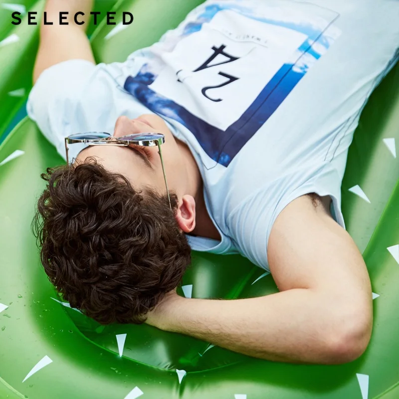SELECTED summer new men's liquid cotton digital offset casual short-sleeved T-shirt S|4182T4625
SELECTED summer new men's liquid cotton digital offset casual short-sleeved T-shirt S|4182T4625