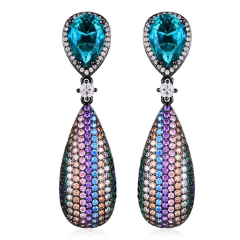 GODKI 58mm Luxury Multicolor Dangle Earrings Trendy Cubic Zircon Wedding Engagement Party Indian gold earrings for women 2019
GODKI 58mm Luxury Multicolor Dangle Earrings Trendy Cubic Zircon Wedding Engagement Party Indian gold earrings for women 2019