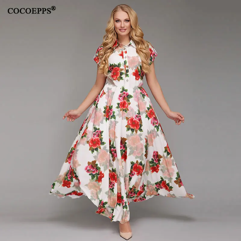 2019 Summer Women Long Dress Floral print Chiffon Plus Size Dress Elegant boho style Party Maxi Dress Big Size vestido XXL-6XL
2019 Summer Women Long Dress Floral print Chiffon Plus Size Dress Elegant boho style Party Maxi Dress Big Size vestido XXL-6XL