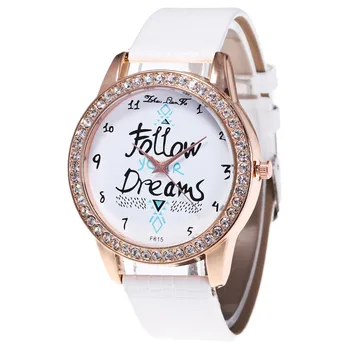 zhou lian fa High Quality Women Watch Unisex Casual Follow Dreams Words Pattern Leather Men Quartz Wrist Watch Relogio Feminino
zhou lian fa High Quality Women Watch Unisex Casual Follow Dreams Words Pattern Leather Men Quartz Wrist Watch Relogio Feminino