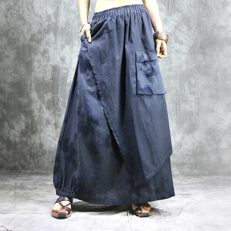 Women Irregular Length Loose Elastic Waist Cotton Linen Skirts Ladies Printed Spliced Spring Summer Skirts Cotton Flax Skirt
Women Irregular Length Loose Elastic Waist Cotton Linen Skirts Ladies Printed Spliced Spring Summer Skirts Cotton Flax Skirt