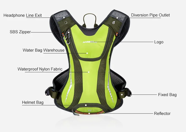 ANMEILU ANMEILU 5L Waterproof Unisex Cycling Backpack Outdoor Sports Rucksack With Rain Cover And Helmet Net Cover For water
ANMEILU ANMEILU 5L Waterproof Unisex Cycling Backpack Outdoor Sports Rucksack With Rain Cover And Helmet Net Cover For water