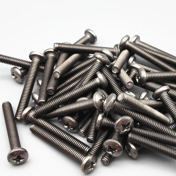 Titanium Machine Screw M6 x 10-60mm Titanium Round Cross Truss Head Ti color not polished Screws Ti fastener Pack of 24 pieces
Titanium Machine Screw M6 x 10-60mm Titanium Round Cross Truss Head Ti color not polished Screws Ti fastener Pack of 24 pieces