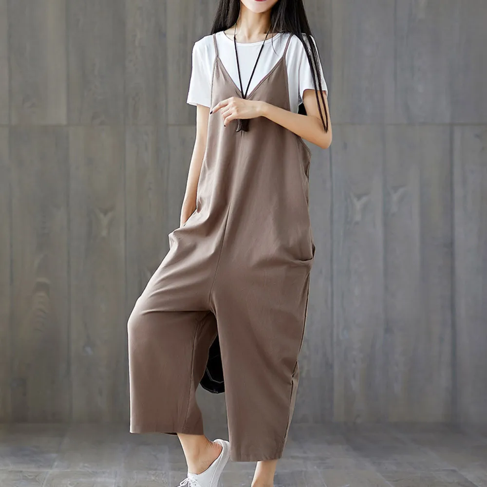 Telotuny 2018 women pants summer hot Strap Wide Leg Pants women loose linen pants women trousers Casual Jumpsuits female JL 20
Telotuny 2018 women pants summer hot Strap Wide Leg Pants women loose linen pants women trousers Casual Jumpsuits female JL 20