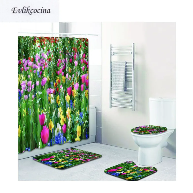 Free Shipping Colorful Tulips World Casa De Banho Bathroom Carpet Toilet Bath Mat Set Scenic Tapis Salle De Bain Alfombra Bano
Free Shipping Colorful Tulips World Casa De Banho Bathroom Carpet Toilet Bath Mat Set Scenic Tapis Salle De Bain Alfombra Bano