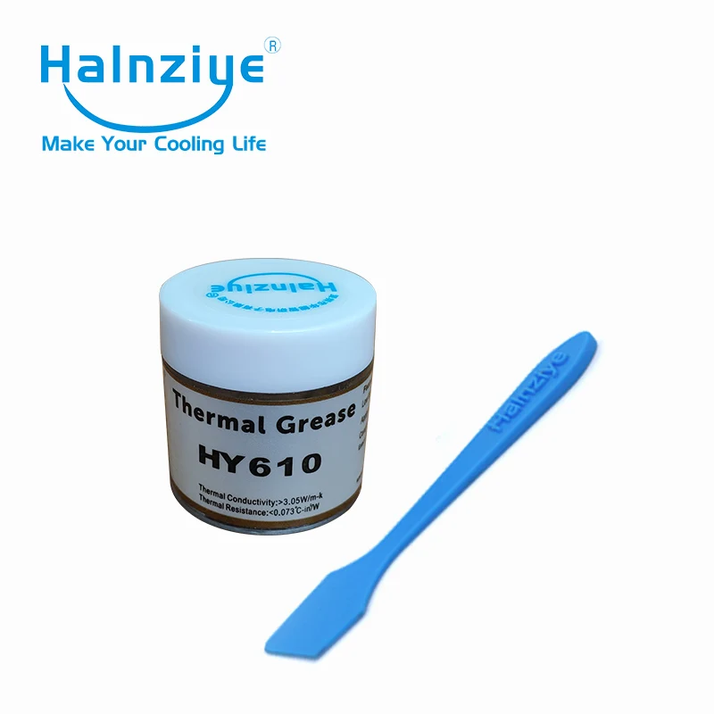 

CPU&GPU Gold silicone Thermal Grease Heatsink Compound Thermal Paste 10g can tub jar HY610 20pcs with scraper