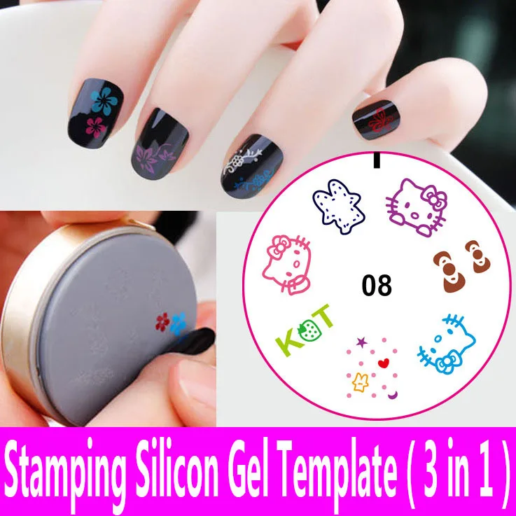 1piece Nail Art Stamping Template Silicon Gel Plate 3 in 1 Transfer Print Stamper Scraper Seal DIY 3d Decoration 20 Designs Mix
1piece Nail Art Stamping Template Silicon Gel Plate 3 in 1 Transfer Print Stamper Scraper Seal DIY 3d Decoration 20 Designs Mix