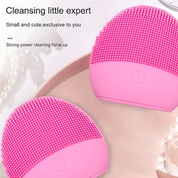 Mini Electric Facial Cleansing Brush Silicone Sonic Vibration Deep Pore Cleaning Skin Cleaner Massage face brush cleansing
Mini Electric Facial Cleansing Brush Silicone Sonic Vibration Deep Pore Cleaning Skin Cleaner Massage face brush cleansing