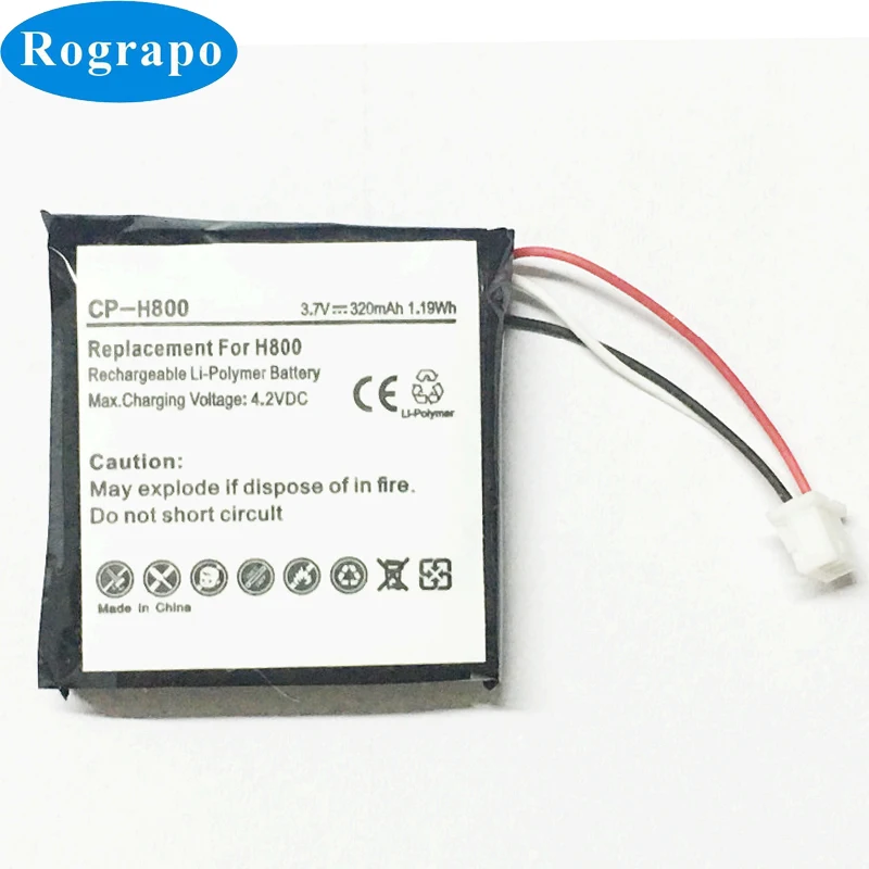 New Li-Polymer 320mAh High Quality Replacement Battery For Logitech H800 LogitechH800 Earphone Headpho 3-wire plug
New Li-Polymer 320mAh High Quality Replacement Battery For Logitech H800 LogitechH800 Earphone Headpho 3-wire plug