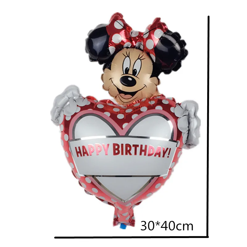 1pc 30*40cm holding heart Happy Birthday Mickey Minnie Mouse aluminum foil balloons cartoon Party Wedding Decoration globos
1pc 30*40cm holding heart Happy Birthday Mickey Minnie Mouse aluminum foil balloons cartoon Party Wedding Decoration globos