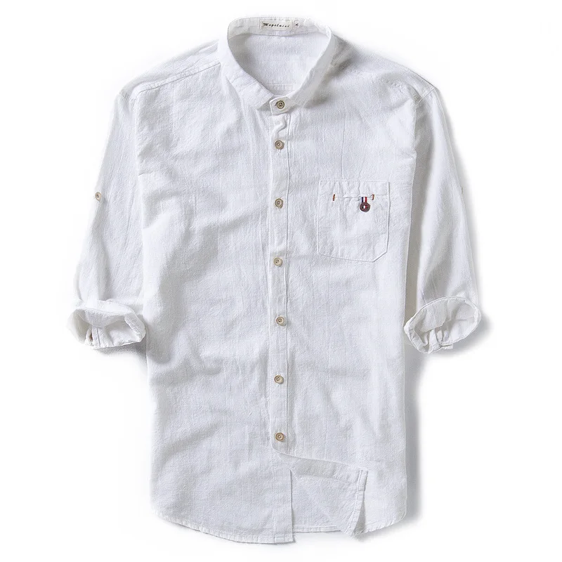 In the spring 2018 tux sleeve shirt, cultivate one's morality leisure Chinese wind linen shirt
In the spring 2018 tux sleeve shirt, cultivate one's morality leisure Chinese wind linen shirt