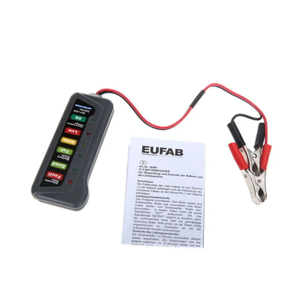 1 pc New Arrival Tirol 12V 15A 6-LED display Battery and Alternator Tester with Two Clips For Cars Trucks Motorcycle
1 pc New Arrival Tirol 12V 15A 6-LED display Battery and Alternator Tester with Two Clips For Cars Trucks Motorcycle