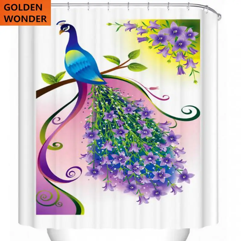 Waterproof Thickened Bathroom Curtain Auspicious Peacock Shower Curtain Bathroom Toilet Shower Cloth Shower Curtains 3 Sizes
Waterproof Thickened Bathroom Curtain Auspicious Peacock Shower Curtain Bathroom Toilet Shower Cloth Shower Curtains 3 Sizes