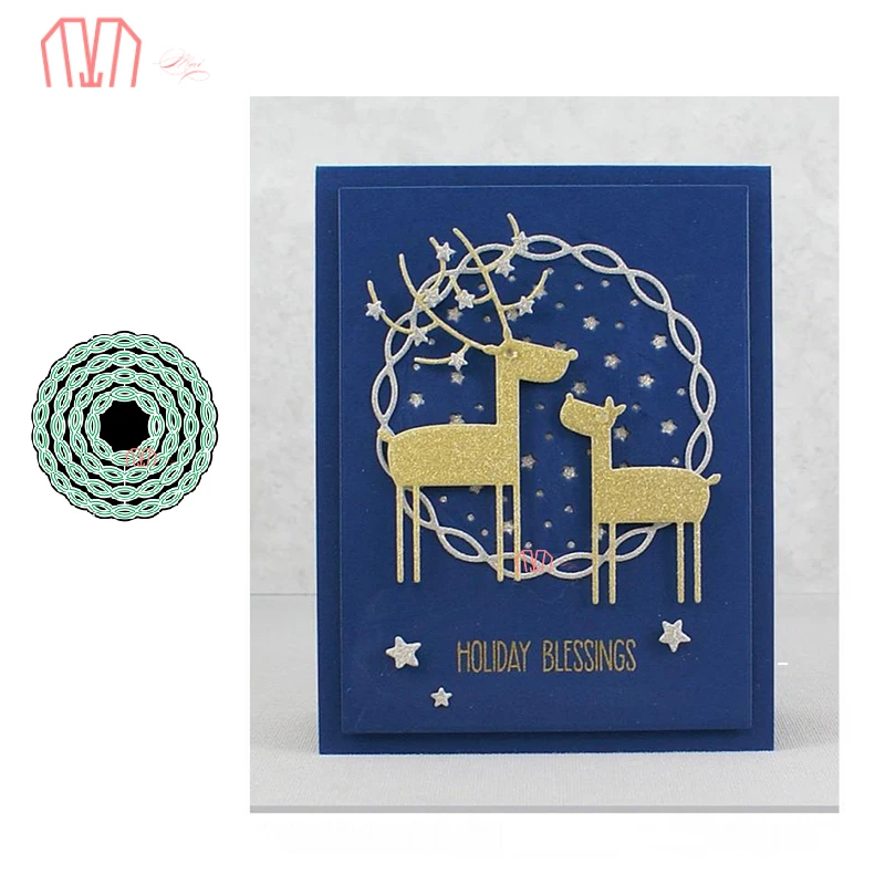 Mai Linked Chain Circle Frame Metal Cutting Dies Stencils for DIY Scrapbooking photo album Decorative Embossing DIY Paper Cards
Mai Linked Chain Circle Frame Metal Cutting Dies Stencils for DIY Scrapbooking photo album Decorative Embossing DIY Paper Cards