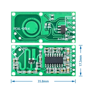 50PCS/LOT RCWL-0516 microwave radar sensor module Human body induction switch module Intelligent sensor
50PCS/LOT RCWL-0516 microwave radar sensor module Human body induction switch module Intelligent sensor