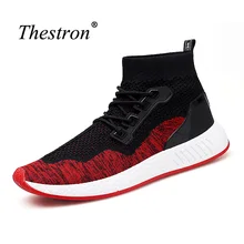Sneakers Male High Top Man Running Shoes Black Red Athletic Footwear Male Anti-slip Lightweight Man Sneakers for Sport