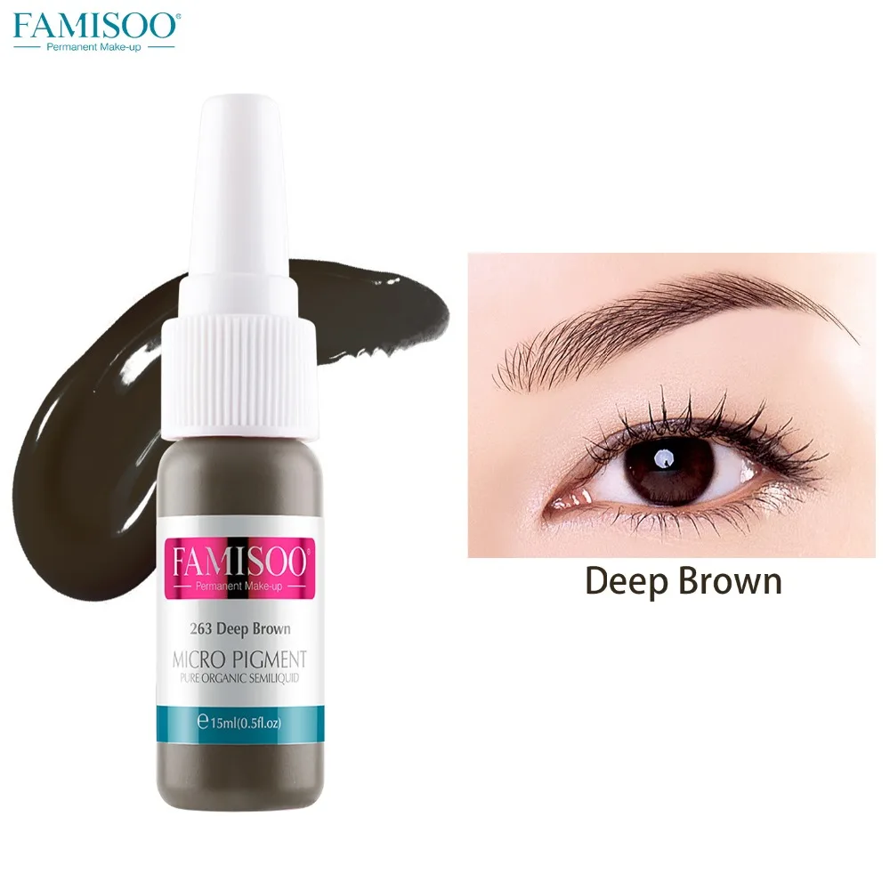 Famisoo 15ml Deep Brown Tattoo Ink Microblading Permanent Makeup Pigment Tattoo pigment Body Painting Ink for Tattoo pigmento
Famisoo 15ml Deep Brown Tattoo Ink Microblading Permanent Makeup Pigment Tattoo pigment Body Painting Ink for Tattoo pigmento