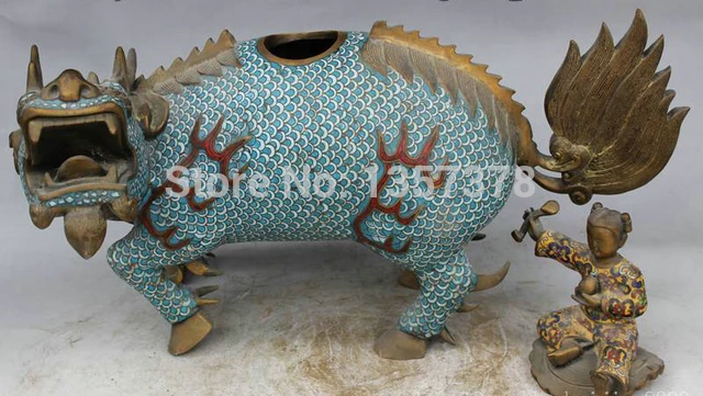 shitou 00942 Royal Chinese Cloisonne Enamel Bronze Gild Kid Ride Dragon Kylin Unicorn Statue
shitou 00942 Royal Chinese Cloisonne Enamel Bronze Gild Kid Ride Dragon Kylin Unicorn Statue