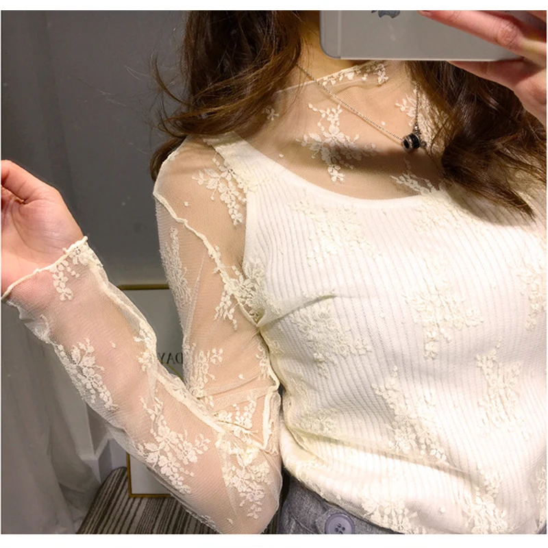 Fashion Bud Silk Gauze Bottoming Shirt Women Long-Sleeved Shirt With Sexy Black Bottoming Shirt Super Fairy Temperament T-shirt
Fashion Bud Silk Gauze Bottoming Shirt Women Long-Sleeved Shirt With Sexy Black Bottoming Shirt Super Fairy Temperament T-shirt