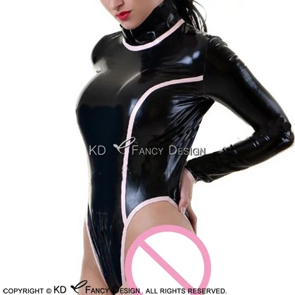Black With White Sexy Latex Swimsuit With Stripes Around And Back To Front Crotch Zip Rubber Body Suit Bodysuit LTY-0177
Black With White Sexy Latex Swimsuit With Stripes Around And Back To Front Crotch Zip Rubber Body Suit Bodysuit LTY-0177