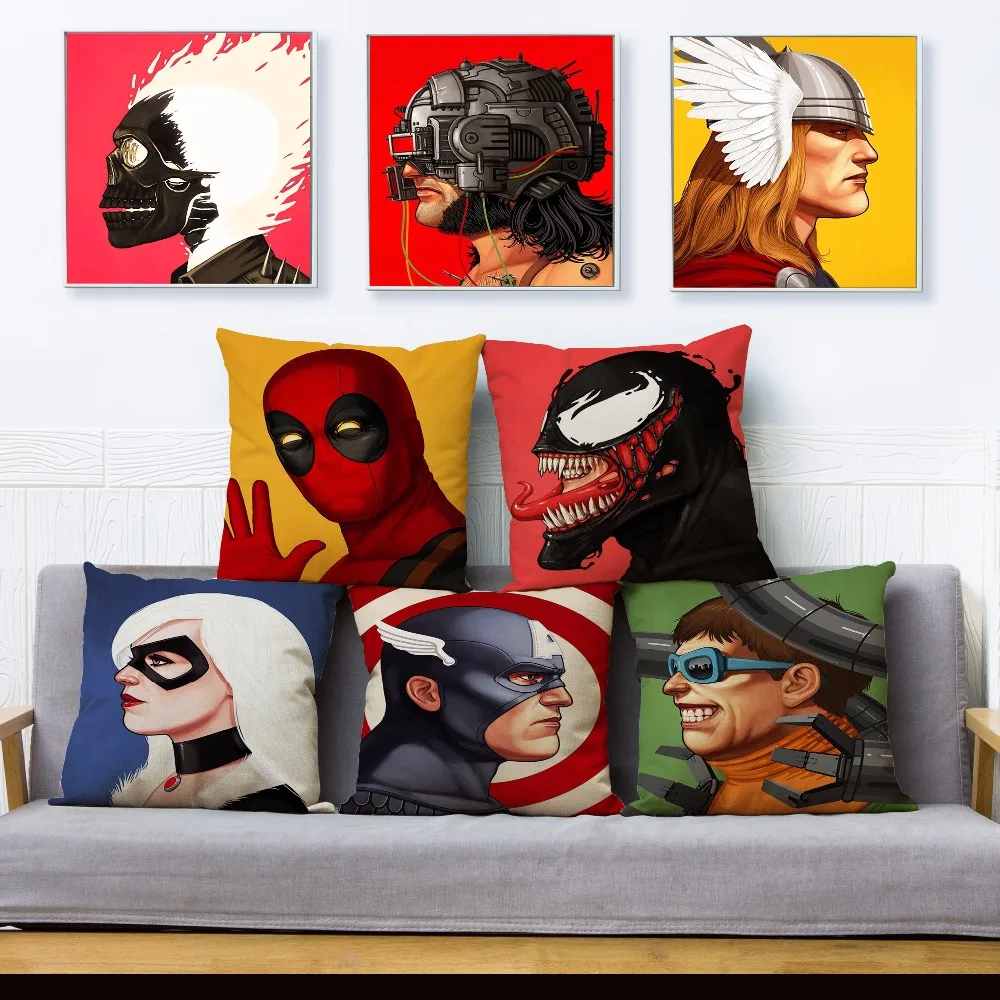 Cartoon Marvel Hero Spiderman Iron Man Print Throw Pillow Cover 45*45 Cushion Covers Linen Pillow Case Home Decor Pillows Cases
Cartoon Marvel Hero Spiderman Iron Man Print Throw Pillow Cover 45*45 Cushion Covers Linen Pillow Case Home Decor Pillows Cases