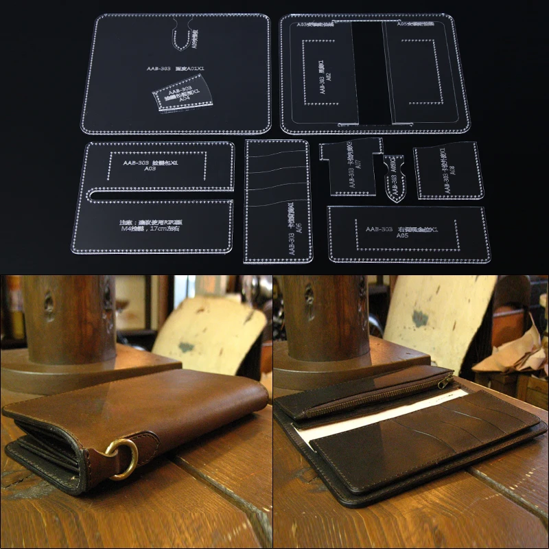 1 Set Long Wallet Acrylic Template Leather Stencil Pattern DIY Leather Craft Tools Cutting Model 19*9*2cm
1 Set Long Wallet Acrylic Template Leather Stencil Pattern DIY Leather Craft Tools Cutting Model 19*9*2cm