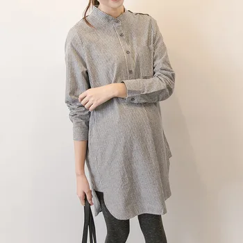 Pregnant Striped Blouse Half open Buttons Maternity Dress Full Sleeve Pregnancy Clothes Outwear Clothes For Pregnant Women
Pregnant Striped Blouse Half open Buttons Maternity Dress Full Sleeve Pregnancy Clothes Outwear Clothes For Pregnant Women