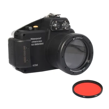 

Meikon 40m/130ft Waterproof Underwater Camera Housing Case for Sony NEX-5N Can Be Used With 18-55mm Lens+Red Filter 67mm