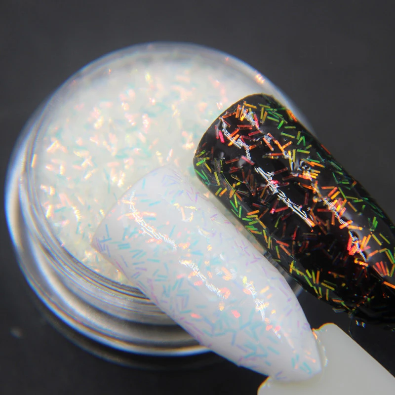 1jar Fine Iridescent Holographic Sprinkle Nail Glitters Bar Glitter Stripes Lace Confetti Holographic Glitters AB color
1jar Fine Iridescent Holographic Sprinkle Nail Glitters Bar Glitter Stripes Lace Confetti Holographic Glitters AB color