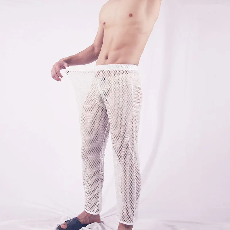 Mesh Fishnet Men Sexy See Through Trouser Home Lounge Pants Gay Male Funny Sheer Long Pajama Bottoms Comfortable Sleep Bottoms
Mesh Fishnet Men Sexy See Through Trouser Home Lounge Pants Gay Male Funny Sheer Long Pajama Bottoms Comfortable Sleep Bottoms