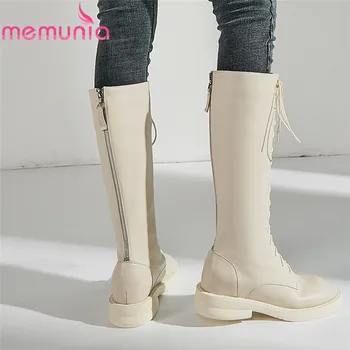 MEMUNIA 2020 genuine leather knee high boots women shoes zip lace up fashion Motorcycle Boots woman winter shoes
MEMUNIA 2020 genuine leather knee high boots women shoes zip lace up fashion Motorcycle Boots woman winter shoes
