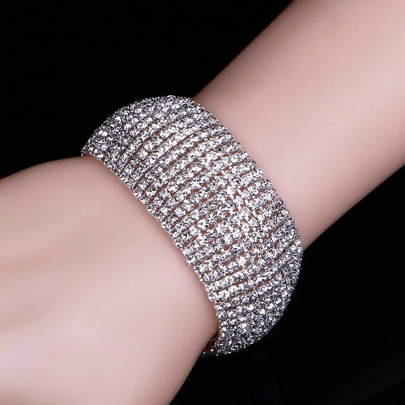 Silver Color Crystal Bracelets For Women Gifts Sparkling Rhinestone Bridal Bracelets & Bangles Birthday Party Wedding Jewelry
Silver Color Crystal Bracelets For Women Gifts Sparkling Rhinestone Bridal Bracelets & Bangles Birthday Party Wedding Jewelry
