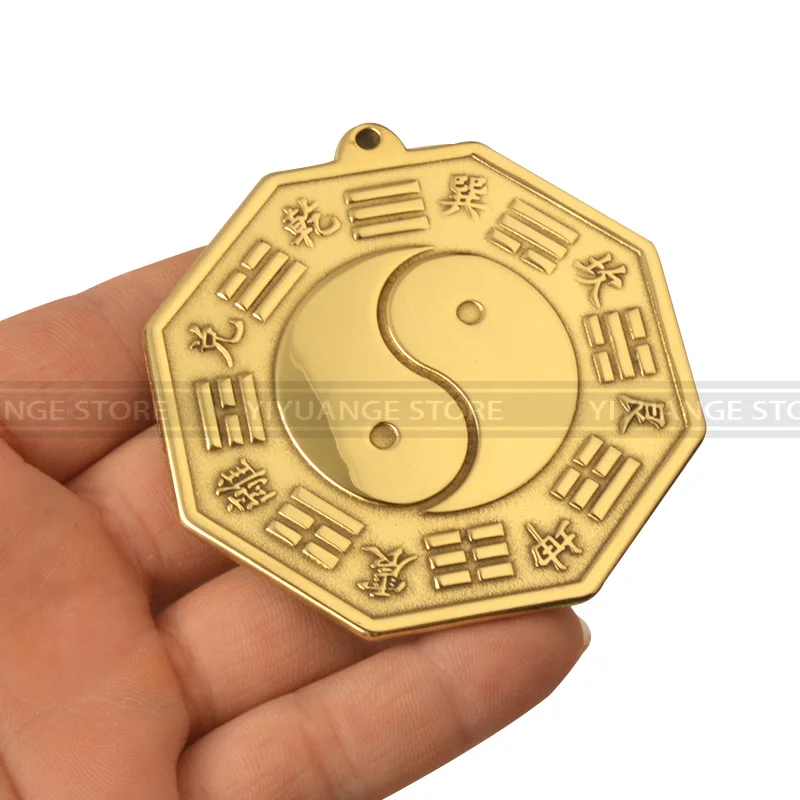 

8.5cm Fengshui Chinese Concave Convex Copper Taiji Bagua Mirror Wall Hanging The 8 Hexagrams Mirror Home Decoration Accessories