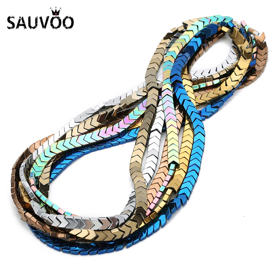 SAUVOO Colorful V Shape Hematite Beads 6mm Natural Stone Arrow Loose Beads For Necklace Bracelet Earrings Jewelry Making F7976
SAUVOO Colorful V Shape Hematite Beads 6mm Natural Stone Arrow Loose Beads For Necklace Bracelet Earrings Jewelry Making F7976