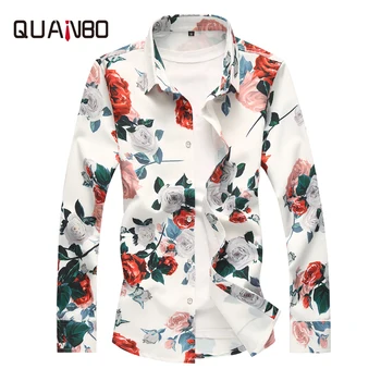 QUANBO New Arrival Spring Autumn Mens Long Sleeve Flower Shirt Top Quality Male Casual Shirts Brand Clothing Large Size 6XL 7XL
QUANBO New Arrival Spring Autumn Mens Long Sleeve Flower Shirt Top Quality Male Casual Shirts Brand Clothing Large Size 6XL 7XL